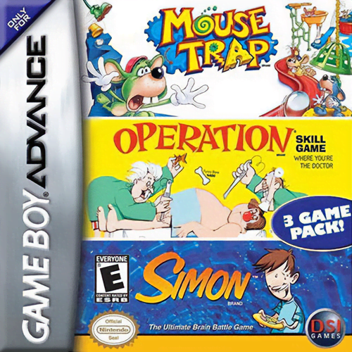 3 Game Pack! - Mouse Trap + Simon + Operation (USA)