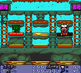 Flintstones, The - Burgertime in Bedrock (USA) - Gameplay