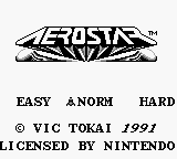Aerostar (USA, Europe) - Title Screen