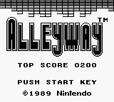 Alleyway (World) - Title Screen