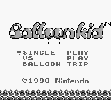 Balloon Kid (USA, Europe) - Title Screen