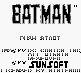 Batman - The Video Game (World) - Title Screen