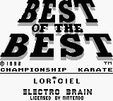 Best of the Best - Championship Karate (USA) - Title Screen