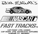 Bill Elliott's NASCAR Fast Tracks (USA) - Title Screen