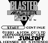 Blaster Master Boy (USA) - Title Screen
