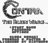 Contra - The Alien Wars (USA) (SGB Enhanced) - Title Screen