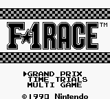 F-1 Race (World) (Rev 1) - Title Screen