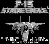 F-15 Strike Eagle (USA, Europe) - Title Screen
