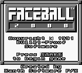 Faceball 2000 (USA) - Title Screen