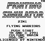 Fighting Simulator 2 in 1 - Flying Warriors (USA, Europe) - Title Screen