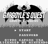 Gargoyle's Quest (USA, Europe) - Title Screen