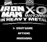 Iron Man X-O Manowar in Heavy Metal (USA, Europe) (SGB Enhanced) - Title Screen