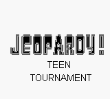 Jeopardy! - Teen Tournament (USA) (SGB Enhanced) - Title Screen