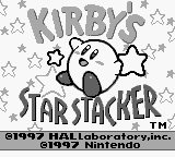 Kirby's Star Stacker (USA, Europe) (SGB Enhanced) - Title Screen