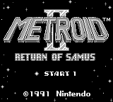 Metroid II - Return of Samus (World) - Title Screen