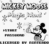 Mickey Mouse - Magic Wands! (USA, Europe) (SGB Enhanced) - Title Screen