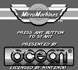 Micro Machines (USA, Europe) - Title Screen