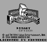 Mighty Morphin Power Rangers (USA, Europe) (SGB Enhanced) - Title Screen