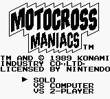 Motocross Maniacs (USA) - Title Screen