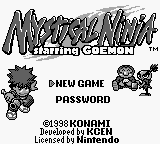 Mystical Ninja Starring Goemon (USA) (SGB Enhanced) - Title Screen