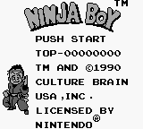 Ninja Boy (USA, Europe) - Title Screen