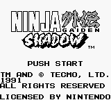 Ninja Gaiden Shadow (USA) - Title Screen