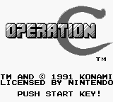 Operation C (USA) - Title Screen