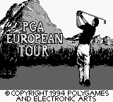 PGA European Tour (USA, Europe) (SGB Enhanced) - Title Screen