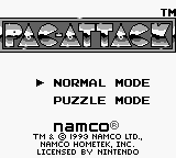Pac-Attack (USA) (SGB Enhanced) - Title Screen