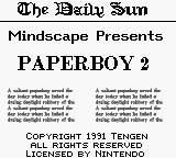 Paperboy 2 (USA, Europe) - Title Screen