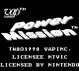 Power Mission (USA) - Title Screen