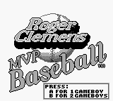 Roger Clemens' MVP Baseball (USA) - Title Screen