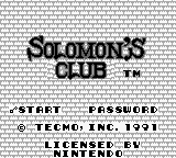 Solomon's Club (USA) - Title Screen