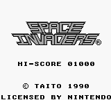 Space Invaders (USA) (SGB Enhanced) - Title Screen
