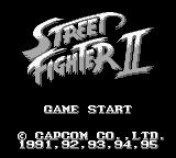 Street Fighter II (USA, Europe) (Rev 1) (SGB Enhanced) - Title Screen