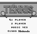 Tennis (World) - Title Screen