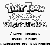Tiny Toon Adventures - Wacky Sports (USA) - Title Screen