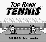 Top Rank Tennis (USA) - Title Screen