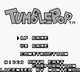 Tumble Pop (USA, Europe) - Title Screen