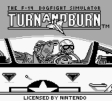 Turn and Burn - The F-14 Dogfight Simulator (USA) - Title Screen