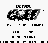 Ultra Golf (USA) - Title Screen