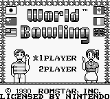 World Bowling (USA) - Title Screen