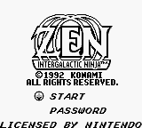 Zen - Intergalactic Ninja (USA) - Title Screen