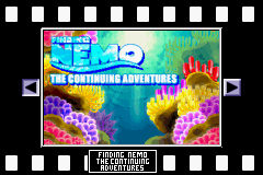 2 Games in 1 - Finding Nemo - The Continuing Adventures + The Incredibles (USA) - Title Screen