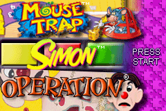 3 Game Pack! - Mouse Trap + Simon + Operation (USA) - Title Screen
