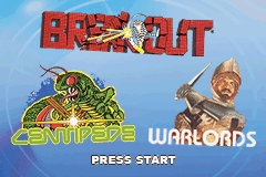 3 Games in One! - Breakout + Centipede + Warlords (USA) - Title Screen