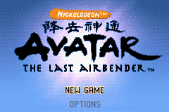 Avatar - The Last Airbender (USA) - Title Screen
