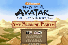 Avatar - The Last Airbender - The Burning Earth (USA) - Title Screen