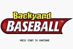 Backyard Baseball (USA) - Title Screen