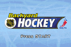 Backyard Hockey (USA) - Title Screen